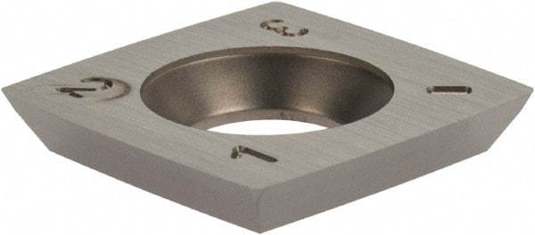 Onsrud - VPGT160412 Carbide Milling Insert - Uncoated, 1/4" Thick, 1/2" Inscribed Circle - USA Tool & Supply