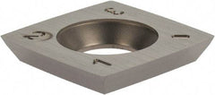 Onsrud - VPGT160412 Carbide Milling Insert - Uncoated, 1/4" Thick, 1/2" Inscribed Circle - USA Tool & Supply