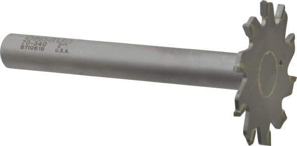 Onsrud - 2" Diam x 0.095" Blade Thickness, 10 Tooth Slitting and Slotting Saw - Shank Connection, Right Hand, Uncoated, Carbide-Tipped, -5° Rake - USA Tool & Supply