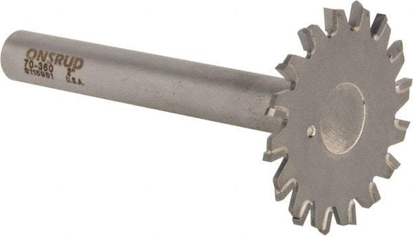 Onsrud - 2" Diam x 0.095" Blade Thickness, 16 Tooth Slitting and Slotting Saw - Shank Connection, Right Hand, Uncoated, Carbide-Tipped, -5° Rake - USA Tool & Supply