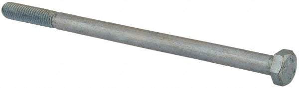 Value Collection - M8x1.25mm Metric Coarse, 140mm Length Under Head Hex Head Cap Screw - Partially Threaded, Grade 8.8 Steel, Zinc-Plated Finish, 13mm Hex - USA Tool & Supply
