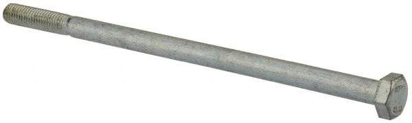 Value Collection - M8x1.25mm Metric Coarse, 160mm Length Under Head Hex Head Cap Screw - Partially Threaded, Grade 8.8 Steel, Zinc-Plated Finish, 13mm Hex - USA Tool & Supply