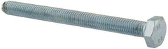 Value Collection - M10x1.50mm Metric Coarse, 110mm Length Under Head Hex Head Cap Screw - Fully Threaded, Grade 8.8 Steel, Zinc-Plated Finish, 17mm Hex - USA Tool & Supply