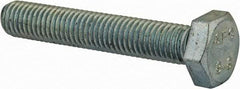 Value Collection - M10x1.50mm Metric Coarse, 60mm Length Under Head Hex Head Cap Screw - Fully Threaded, Grade 8.8 Steel, Zinc-Plated Finish, 17mm Hex - USA Tool & Supply