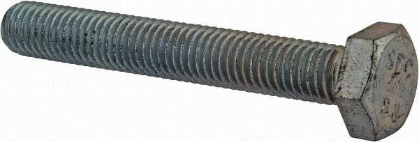 Value Collection - M10x1.50mm Metric Coarse, 70mm Length Under Head Hex Head Cap Screw - Fully Threaded, Grade 8.8 Steel, Zinc-Plated Finish, 17mm Hex - USA Tool & Supply