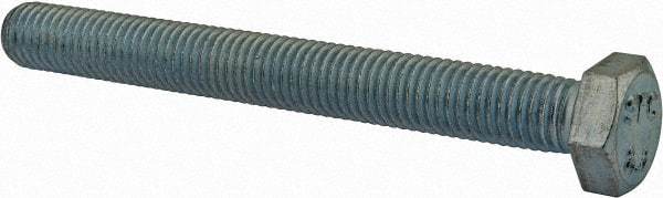 Value Collection - M12x1.75mm Metric Coarse, 110mm Length Under Head Hex Head Cap Screw - Fully Threaded, Grade 8.8 Steel, Zinc-Plated Finish, 19mm Hex - USA Tool & Supply