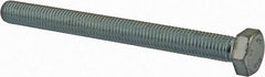 Value Collection - M12x1.75mm Metric Coarse, 130mm Length Under Head Hex Head Cap Screw - Fully Threaded, Grade 8.8 Steel, Zinc-Plated Finish, 19mm Hex - USA Tool & Supply