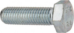 Value Collection - M12x1.75mm Metric Coarse, 40mm Length Under Head Hex Head Cap Screw - Fully Threaded, Grade 8.8 Steel, Zinc-Plated Finish, 19mm Hex - USA Tool & Supply
