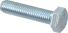 Value Collection - M12x1.75mm Metric Coarse, 50mm Length Under Head Hex Head Cap Screw - Fully Threaded, Grade 8.8 Steel, Zinc-Plated Finish, 19mm Hex - USA Tool & Supply