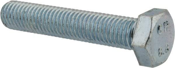 Value Collection - M12x1.75mm Metric Coarse, 65mm Length Under Head Hex Head Cap Screw - Fully Threaded, Grade 8.8 Steel, Zinc-Plated Finish, 19mm Hex - USA Tool & Supply