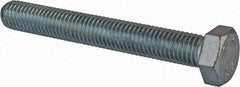 Value Collection - M12x1.75mm Metric Coarse, 90mm Length Under Head Hex Head Cap Screw - Fully Threaded, Grade 8.8 Steel, Zinc-Plated Finish, 19mm Hex - USA Tool & Supply