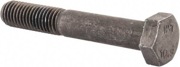 Value Collection - M12x1.75mm Metric Coarse, 75mm Length Under Head Hex Head Cap Screw - Partially Threaded, Grade 10.9 Steel, Uncoated, 19mm Hex - USA Tool & Supply