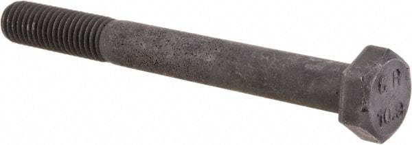 Value Collection - M8x1.25mm Metric Coarse, 75mm Length Under Head Hex Head Cap Screw - Partially Threaded, Grade 10.9 Steel, Uncoated, 13mm Hex - USA Tool & Supply