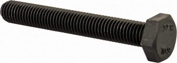 Value Collection - M10x1.50mm Metric Coarse, 75mm Length Under Head Hex Head Cap Screw - Fully Threaded, Grade 10.9 Steel, Uncoated, 17mm Hex - USA Tool & Supply