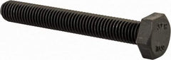 Value Collection - M10x1.50mm Metric Coarse, 75mm Length Under Head Hex Head Cap Screw - Fully Threaded, Grade 10.9 Steel, Uncoated, 17mm Hex - USA Tool & Supply