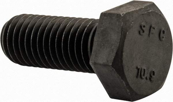 Value Collection - M12x1.75mm Metric Coarse, 30mm Length Under Head Hex Head Cap Screw - Fully Threaded, Grade 10.9 Steel, Uncoated, 19mm Hex - USA Tool & Supply