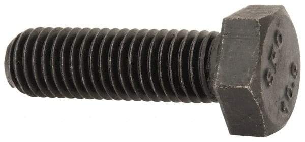 Value Collection - M12x1.75mm Metric Coarse, 40mm Length Under Head Hex Head Cap Screw - Fully Threaded, Grade 10.9 Steel, Uncoated, 19mm Hex - USA Tool & Supply