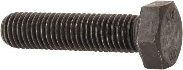 Value Collection - M12x1.75mm Metric Coarse, 50mm Length Under Head Hex Head Cap Screw - Fully Threaded, Grade 10.9 Steel, Uncoated, 19mm Hex - USA Tool & Supply