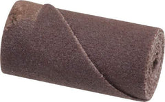 Merit Abrasives - 1/2" Max Roll Diam x 1" OAL, 180 Grit Aluminum Oxide Straight Cartridge Roll - 1/8" Pilot Hole Diam, Very Fine Grade - USA Tool & Supply