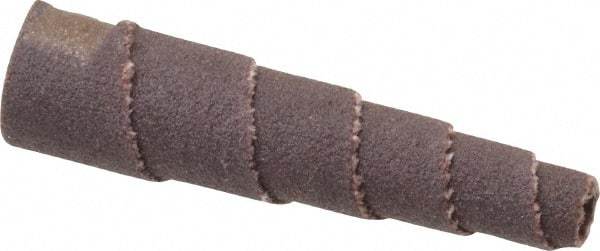 Merit Abrasives - 1-1/2" Long x 3/8" Diam, Aluminum Oxide, Full Taper Cartridge Roll - 180 Grit, 1/8" Pilot Hole Diam, Very Fine Grade - USA Tool & Supply