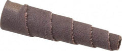 Merit Abrasives - 1-1/2" Long x 3/8" Diam, Aluminum Oxide, Full Taper Cartridge Roll - 180 Grit, 1/8" Pilot Hole Diam, Very Fine Grade - USA Tool & Supply