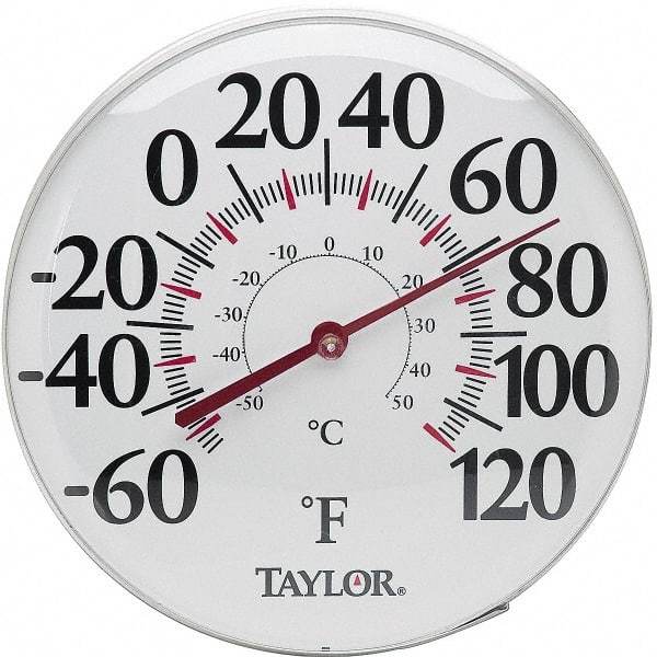 Taylor - -40 to 120°F, Window and Wall Thermometer - 18 Inch Diameter - USA Tool & Supply