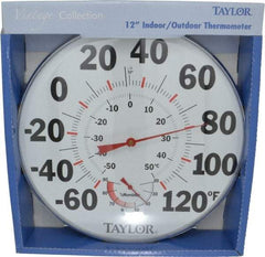 Taylor - -40 to 120°F, Window and Wall Thermometer - 12 Inch Diameter - USA Tool & Supply