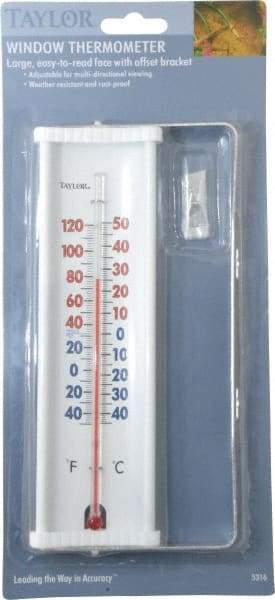 Taylor - -40 to 120°F, Window and Wall Thermometer - 8 Inch Long - USA Tool & Supply
