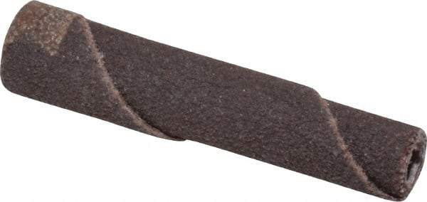 Standard Abrasives - 5/16" Max Roll Diam x 1-1/2" OAL, 80 Grit Aluminum Oxide Straight Cartridge Roll - 1/8" Pilot Hole Diam, Medium Grade - USA Tool & Supply