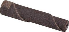 Standard Abrasives - 5/16" Max Roll Diam x 1-1/2" OAL, 80 Grit Aluminum Oxide Straight Cartridge Roll - 1/8" Pilot Hole Diam, Medium Grade - USA Tool & Supply