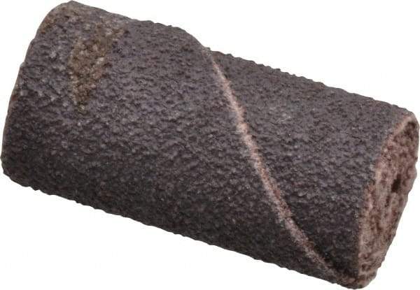 Merit Abrasives - 1/2" Max Roll Diam x 1" OAL, 80 Grit Aluminum Oxide Straight Cartridge Roll - 1/8" Pilot Hole Diam, Medium Grade - USA Tool & Supply