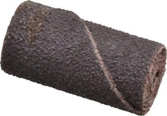 Merit Abrasives - 1/2" Max Roll Diam x 1" OAL, 80 Grit Aluminum Oxide Straight Cartridge Roll - 1/8" Pilot Hole Diam, Medium Grade - USA Tool & Supply