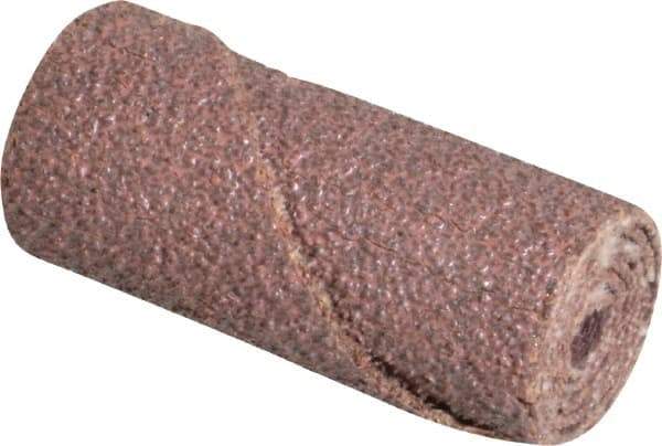 Merit Abrasives - 5/8" Max Roll Diam x 1-1/2" OAL, 50 Grit Aluminum Oxide Straight Cartridge Roll - 3/16" Pilot Hole Diam, Coarse Grade - USA Tool & Supply