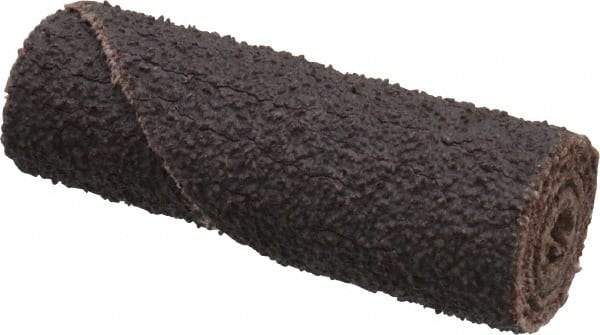 Merit Abrasives - 1/2" Max Roll Diam x 1-1/2" OAL, 50 Grit Aluminum Oxide Straight Cartridge Roll - 1/8" Pilot Hole Diam, Coarse Grade - USA Tool & Supply