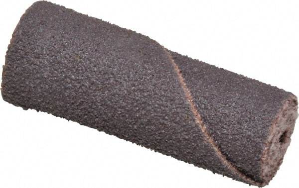 Merit Abrasives - 1/2" Max Roll Diam x 1-1/2" OAL, 80 Grit Aluminum Oxide Straight Cartridge Roll - 1/8" Pilot Hole Diam, Medium Grade - USA Tool & Supply