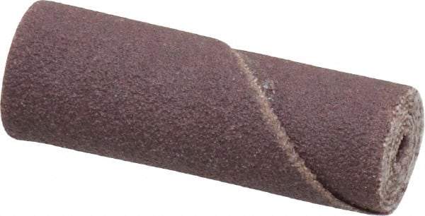 Merit Abrasives - 1/2" Max Roll Diam x 1-1/2" OAL, 120 Grit Aluminum Oxide Straight Cartridge Roll - 1/8" Pilot Hole Diam, Fine Grade - USA Tool & Supply