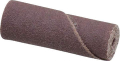 Merit Abrasives - 1/2" Max Roll Diam x 1-1/2" OAL, 120 Grit Aluminum Oxide Straight Cartridge Roll - 1/8" Pilot Hole Diam, Fine Grade - USA Tool & Supply