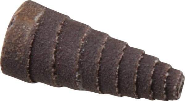 Merit Abrasives - 1-1/2" Long x 5/8" Diam, Aluminum Oxide, Full Taper Cartridge Roll - 120 Grit, 1/8" Pilot Hole Diam, Fine Grade - USA Tool & Supply