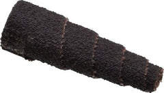 Standard Abrasives - 1-1/2 Inch Long x 1/2 Inch Diameter, Aluminum Oxide, Full Taper Cartridge Roll - 60 Grit, 1/8 Inch Pilot Hole Diameter, Medium Grade - USA Tool & Supply