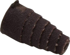 Merit Abrasives - 1" Long x 1/2" Diam, Aluminum Oxide, Full Taper Cartridge Roll - 120 Grit, 1/8" Pilot Hole Diam, Fine Grade - USA Tool & Supply