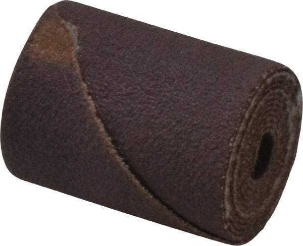 Merit Abrasives - 3/4" Max Roll Diam x 1" OAL, 120 Grit Aluminum Oxide Straight Cartridge Roll - 3/16" Pilot Hole Diam, Fine Grade - USA Tool & Supply