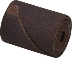 Merit Abrasives - 3/4" Max Roll Diam x 1" OAL, 120 Grit Aluminum Oxide Straight Cartridge Roll - 3/16" Pilot Hole Diam, Fine Grade - USA Tool & Supply