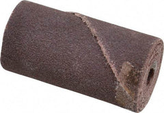 Merit Abrasives - 3/4" Max Roll Diam x 1-1/2" OAL, 120 Grit Aluminum Oxide Straight Cartridge Roll - 3/16" Pilot Hole Diam, Fine Grade - USA Tool & Supply