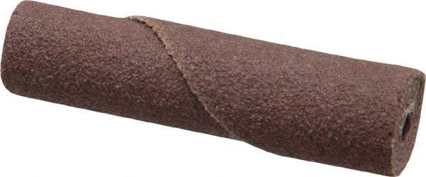 Merit Abrasives - 3/8" Max Roll Diam x 1-1/2" OAL, 120 Grit Aluminum Oxide Straight Cartridge Roll - 1/8" Pilot Hole Diam, Fine Grade - USA Tool & Supply