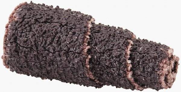 Merit Abrasives - 1" Long x 3/8" Diam, Aluminum Oxide, Full Taper Cartridge Roll - 50 Grit, 1/8" Pilot Hole Diam, Coarse Grade - USA Tool & Supply