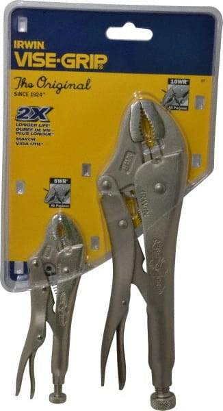 Irwin - 2 Piece Locking Plier Set - Comes in Display Card - USA Tool & Supply