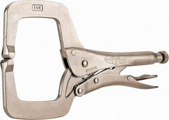 Irwin - 11" OAL C-Clamp Locking Pliers - 2-5/8" Jaw Depth, 3-3/8" Jaw Opening - USA Tool & Supply