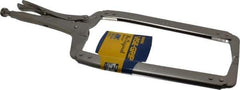 Irwin - 18" OAL C-Clamp Locking Pliers - 9-1/2" Jaw Depth, 8" Jaw Opening - USA Tool & Supply