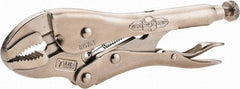 Irwin - 7" OAL Curved Jaw Locking Pliers - 1-5/8" Jaw Opening, Standard Handle - USA Tool & Supply