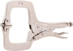 Irwin - 11" OAL C-Clamp Locking Pliers - 2-5/8" Jaw Depth, 3-3/8" Jaw Opening - USA Tool & Supply